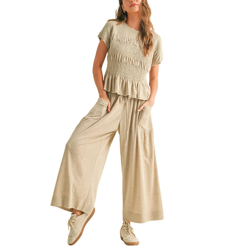 💜LAST DAY-50% OFF💜Women's Casual Fashion Two-Piece Set